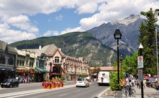 Banff Avenue in the Rockies