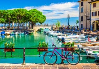 Bicycles by the Vibrant Marina in Desenzano del Garda