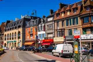 Traditional Half-Timbered Houses in Trouville, Normandy