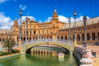 The Majestic Plaza de España in Seville, Spain