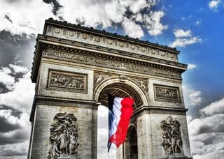 Arc de Triomphe under the French Flag
