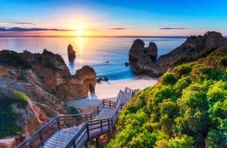 Sunset at Camilo Beach, Algarve, Portugal