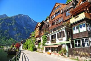 Traditional Alpine Architecture by the Lake