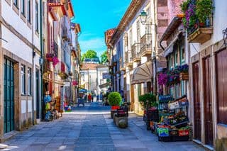Historic Street in Ponte de Lima, Portugal