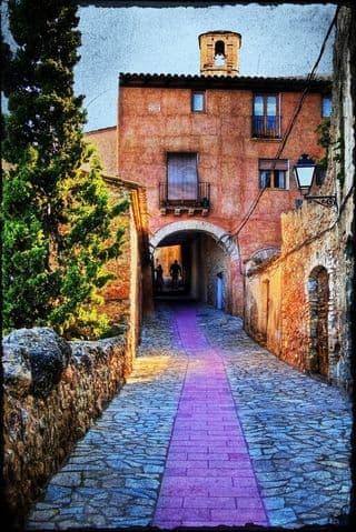An Arched Pathway Leading to the Templar Castle