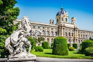 Statue of Apollo Taming a Horse at the Natural History Museum in Vienna