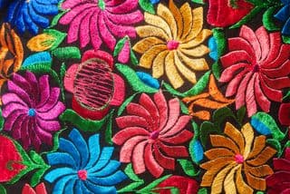 Vibrant Mexican Floral Embroidery
