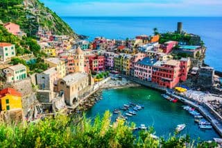 Vernazza Harbour Basked in Sunlight