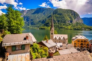 Hallstatt Village by the Alpine Lake, Austria