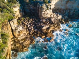 Sunlit Cliffs at Diamond Bay