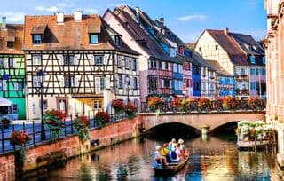 Traditional Half-Timbered Houses in Colmar, France