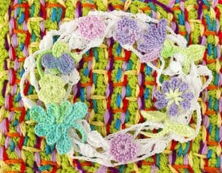 Handmade Crochet Floral Wreath