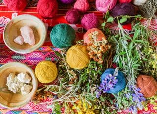 Vibrant Alpaca Yarn Dyeing Process in Cusco, Peru