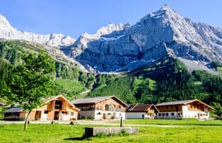 Traditional Alpine Farmhouses in Engalm Valley