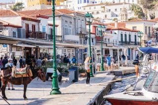 Hydra's Quaint Harbor Life