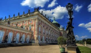 Neues Palais in Potsdam under Blue Skies