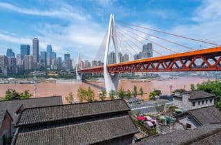 Liangjiang Bridge Over Yangtze River in Chongqing