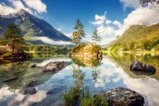 Emerald Lake in the Bavarian Alps