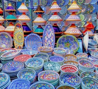 Vibrant Moroccan Hand-Painted Ceramics