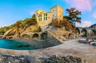 Castellaro Castle at Sunset