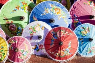Assorted Floral Oil Paper Parasols