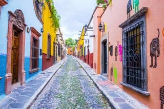 Colorful Alley in San Miguel de Allende