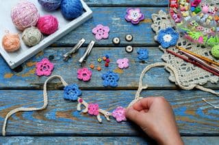 Handmade Crochet Flower Necklace