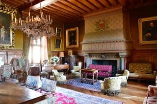 Luxurious Castle Living Room in Montresor, France