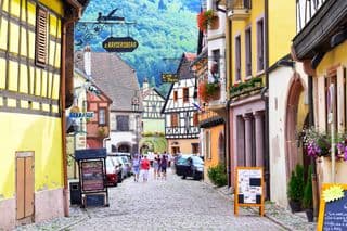 Half-Timbered Houses in Kaysersberg Village
