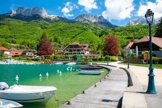 Talloires Village by Annecy Lake in Springtime
