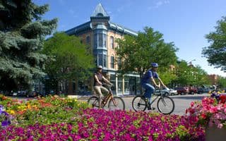Cycling Through Colorful Downtown