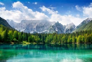 Emerald Lake in the Mountains