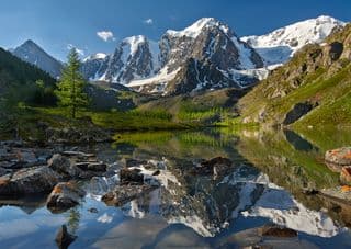 Chuya Ridge Reflection in the Altai Mountains of Western Siberia