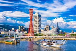 Kobe Port Tower and Maritime Cityscape