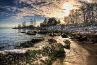 Winter Sunset at Ashbridges Bay