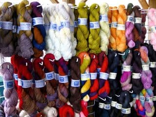 Vibrant Sock Yarn Display