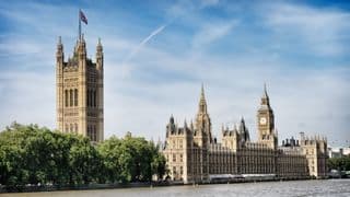 The Palace of Westminster Standing Tall Along the River Thames
