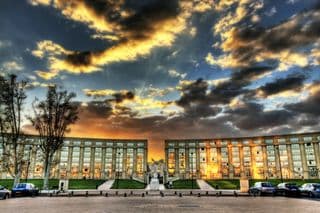 Sunset at Montpellier City Hall