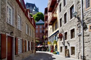 Narrow Alley in Old Quebec City