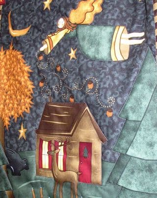 Whimsical Night Forest Quilt