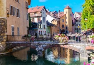 Annecy's Old Bridge Over River Thiou