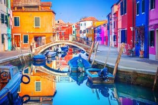 Burano's Vivid Reflections