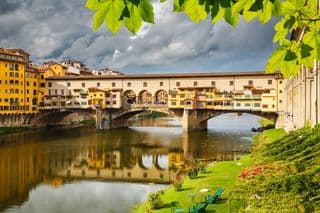 Ponte Vecchio Overlooking the Arno River in Florence