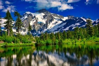 Reflection of Mt. Baker in Picture Lake