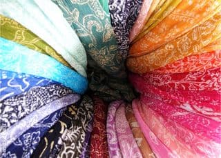 Radiant Batik Fabric Display