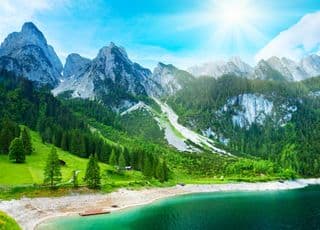 Emerald Lake in the Austrian Alps