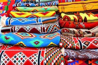 Vibrant Geometric Patterns of Traditional Qatari Rugs