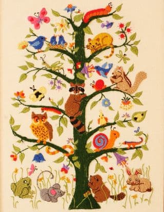 Whimsical Forest Creatures Embroidery