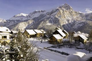 Snow-covered Village in Provence-Alpes-Côte d'Azur