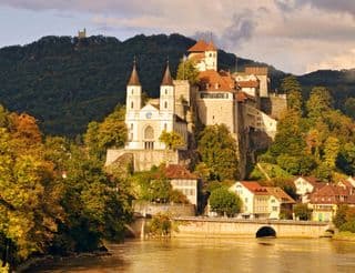 Aarburg Castle in Autumn Splendor